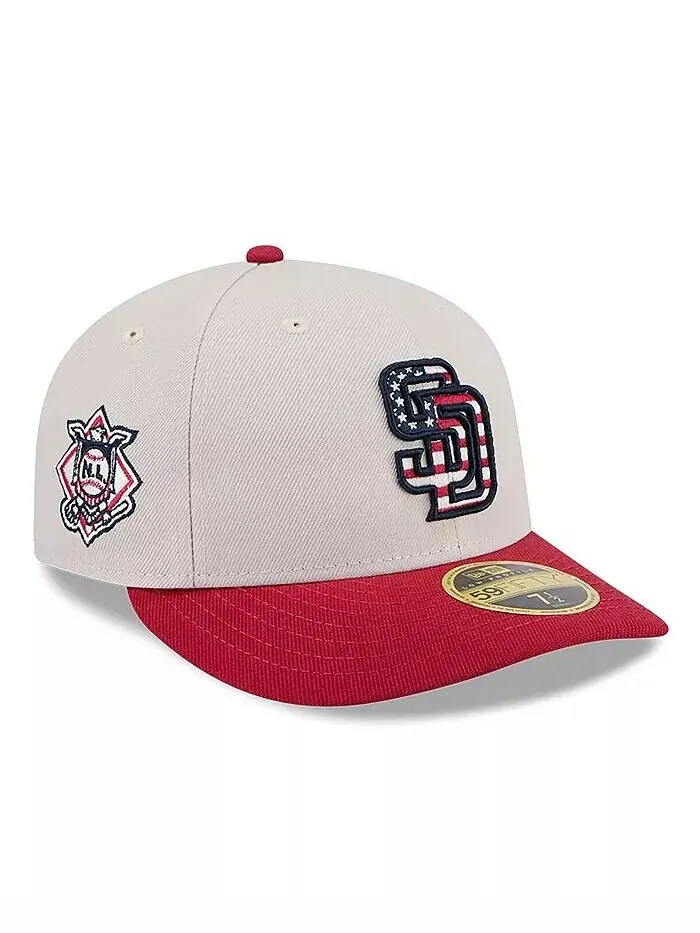 Мужская красная приталенная шляпа San Diego Padres 2024 Fourth of июля 59FIFTY New Era — изображение 1 из 4, хаки