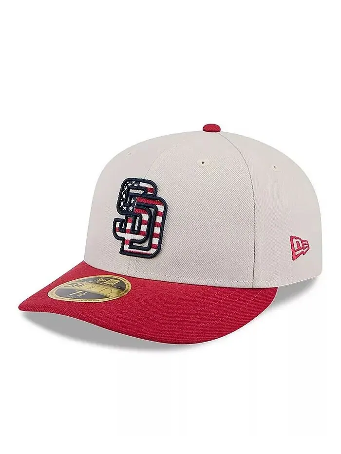 Мужская красная кепка San Diego Padres 2024 Четвертого июля с низким профилем 59FIFTY Fitted Hat — изображение 2 из 4