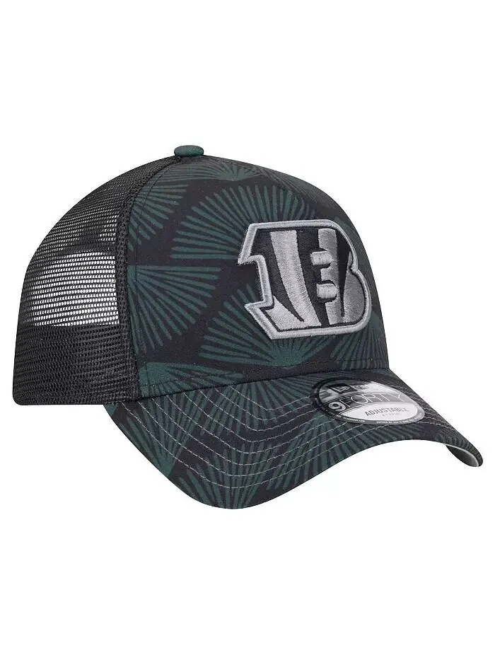 Мужская черная регулируемая кепка Cincinnati Bengals Agave Trucker 9FORTY New Era — изображение 2 из 3, черный