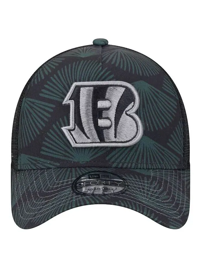 Мужская черная регулируемая кепка Cincinnati Bengals Agave Trucker 9FORTY New Era — изображение 3 из 3, черный