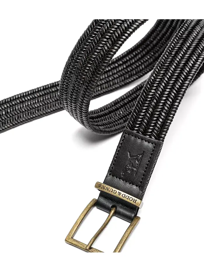 Мужской пояс Stirling Stretch Leather Belt Rodd & Gunn — изображение 2 из 5, черный