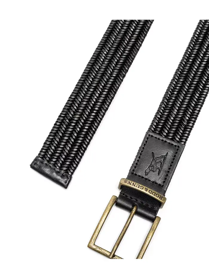Мужской пояс Stirling Stretch Leather Belt Rodd & Gunn — изображение 5 из 5, черный