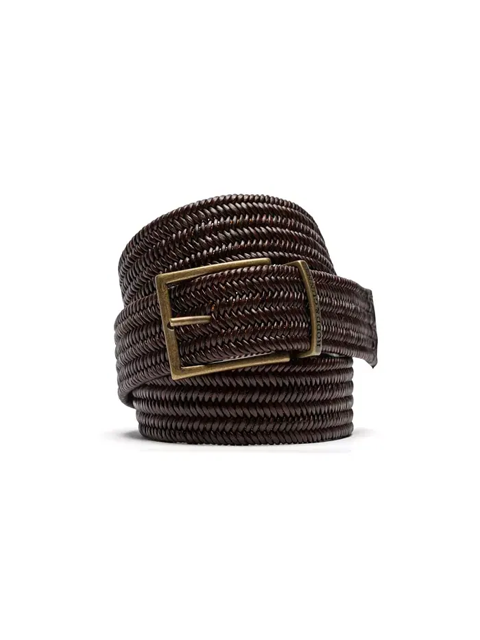 Мужской пояс Stirling Stretch Leather Belt Rodd & Gunn — изображение 3 из 6, коричневый