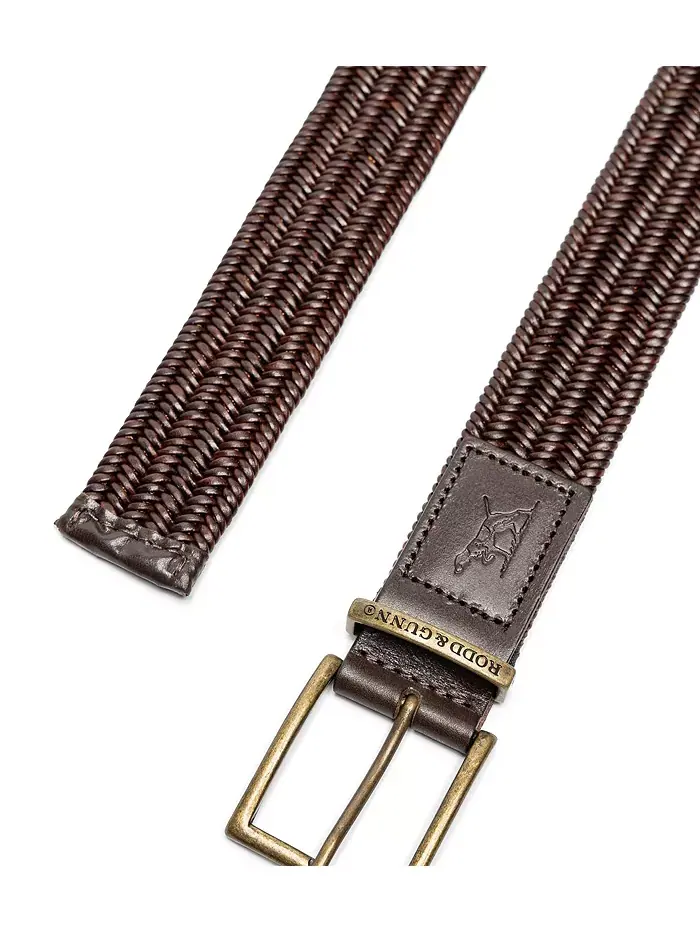 Мужской пояс Stirling Stretch Leather Belt Rodd & Gunn — изображение 4 из 6, коричневый