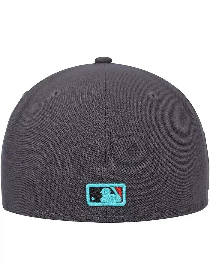 Мужская шляпа-комбинезон с принтом Chicago White Sox графитового цвета 59FIFTY New Era — изображение 4 из 4, серый