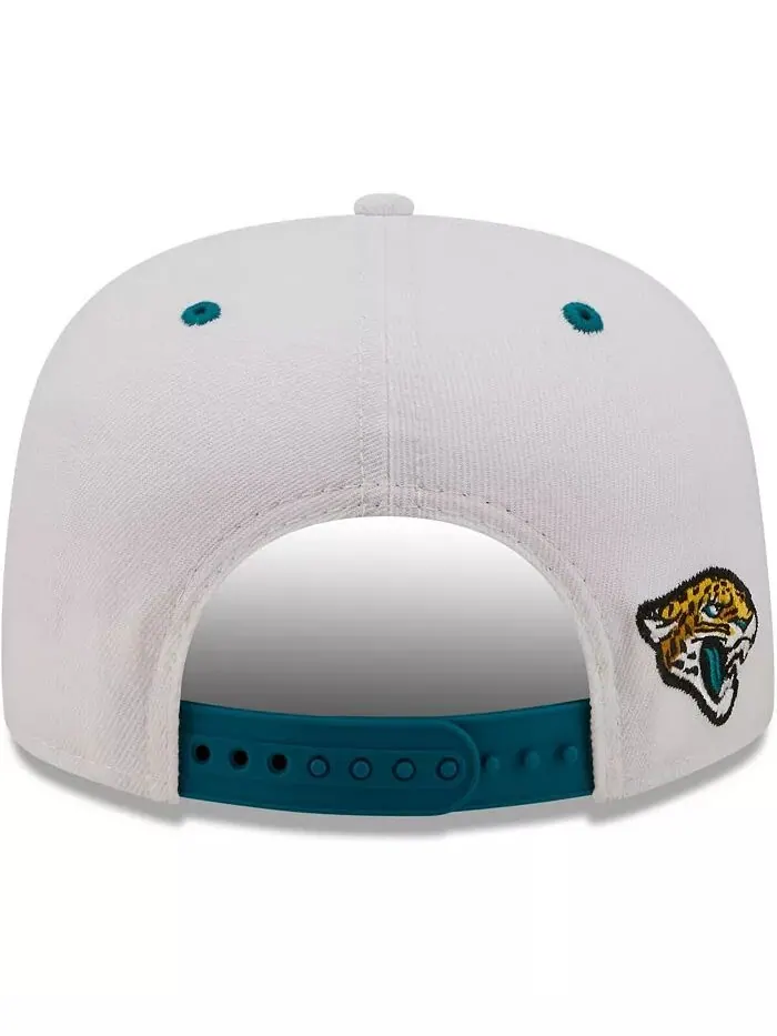 Мужская белая, бирюзовая состаренная бейсболка Jacksonville Jaguars Sparky Original 9FIFTY Snapback — изображение 4 из 4