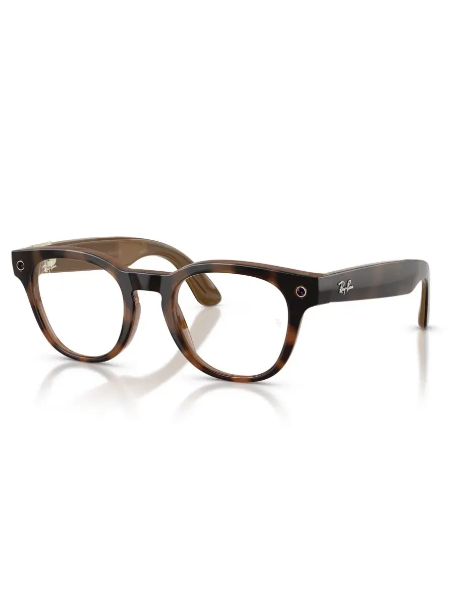 Очки с прозрачными линзами, полный ободок Ray-Ban Meta Scriber Optics — коричневый