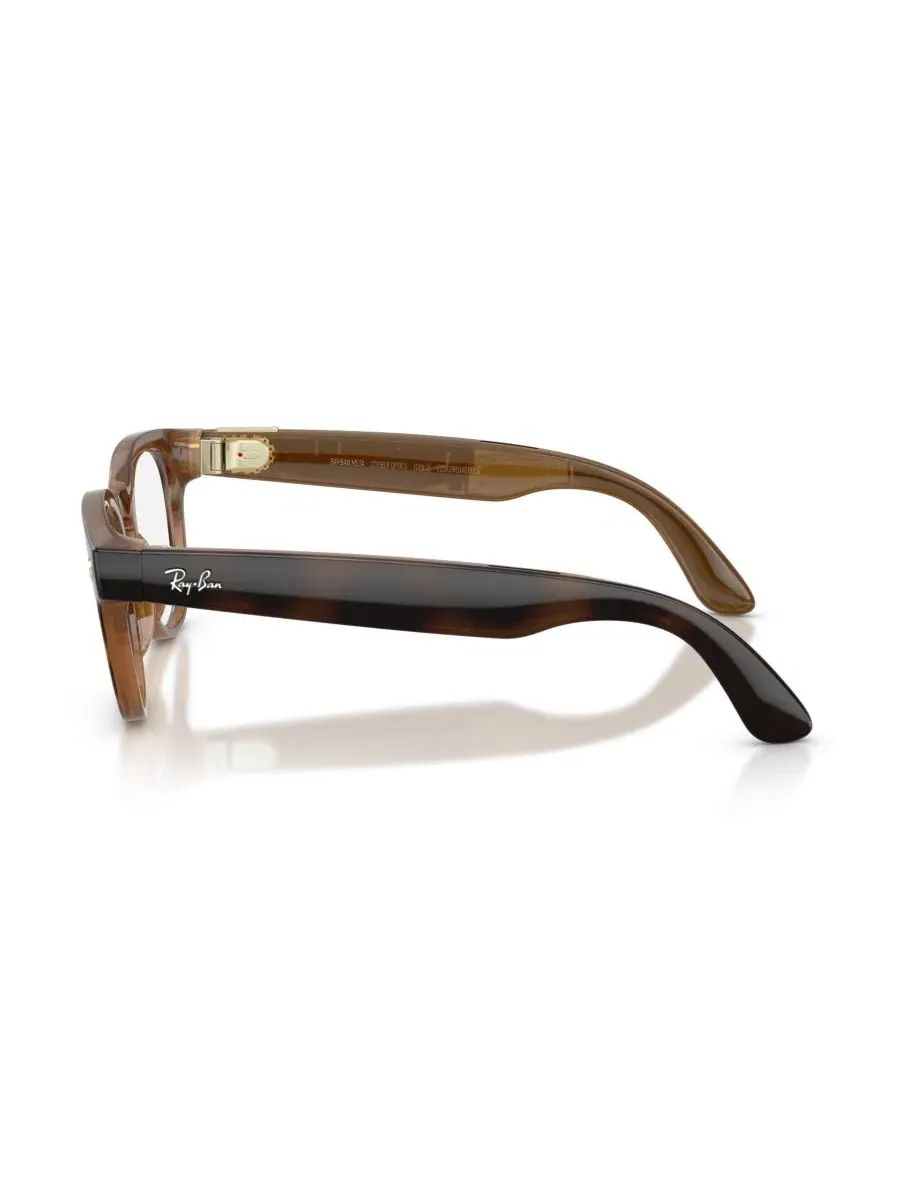 Очки с прозрачными линзами, полный ободок Ray-Ban Meta Scriber Optics — изображение 3 из 4, коричневый