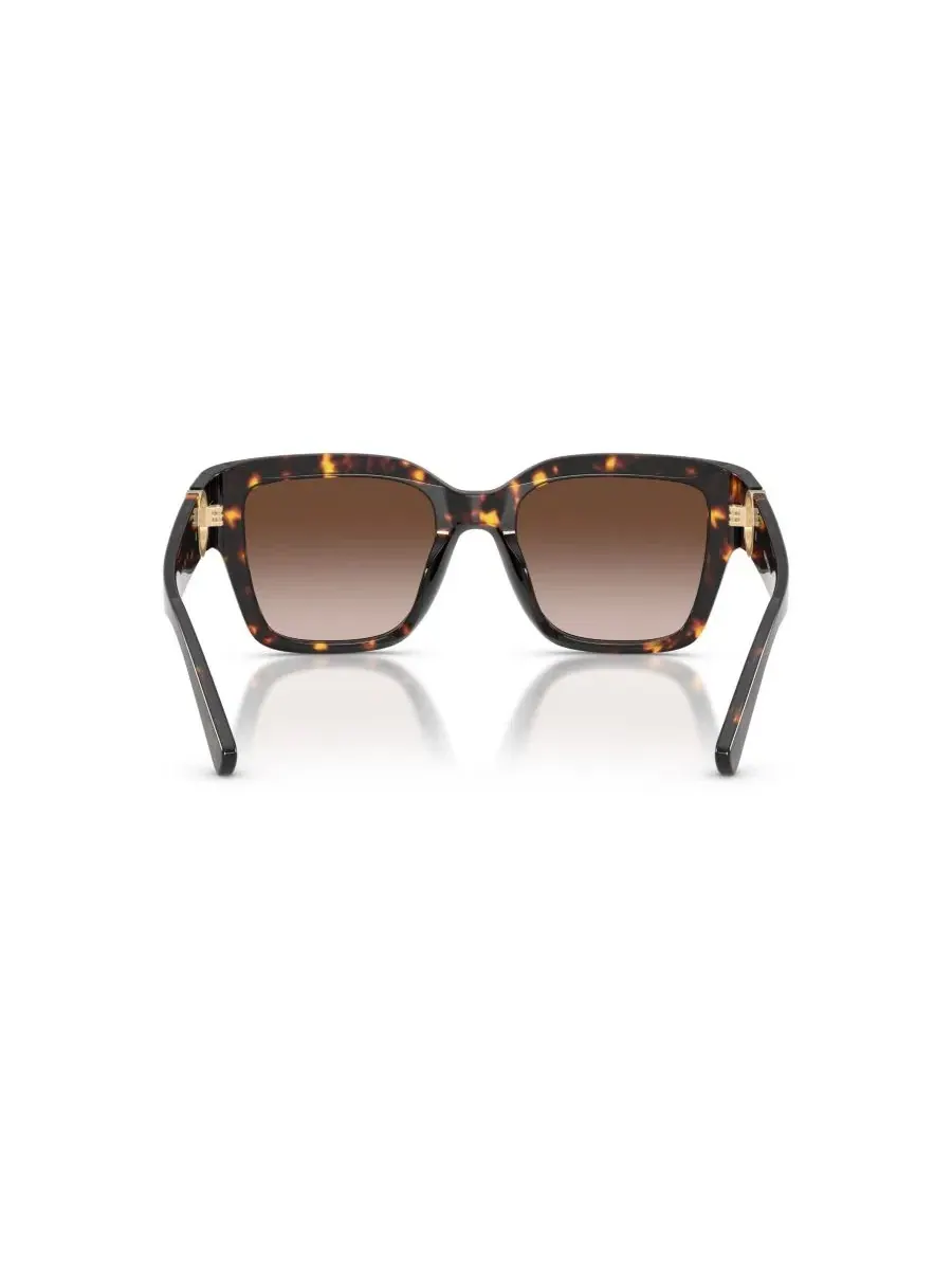 Солнцезащитные очки квадратные с принтом Double T Tory Burch — изображение 3 из 6, коричневый
