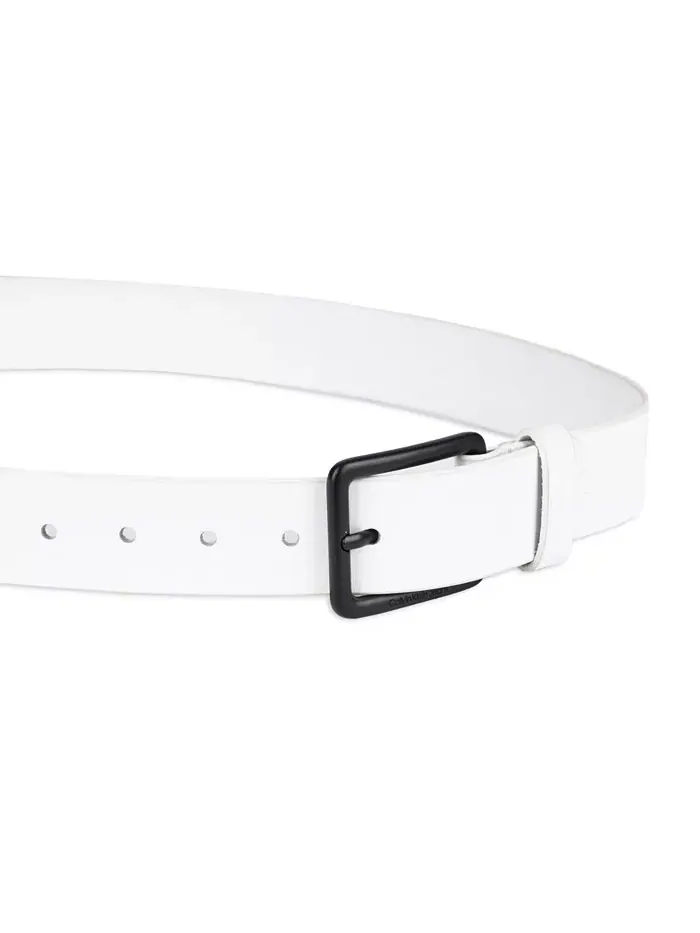Мужской повседневный кожаный ремень Bridle Calvin Klein — изображение 3 из 6, белый