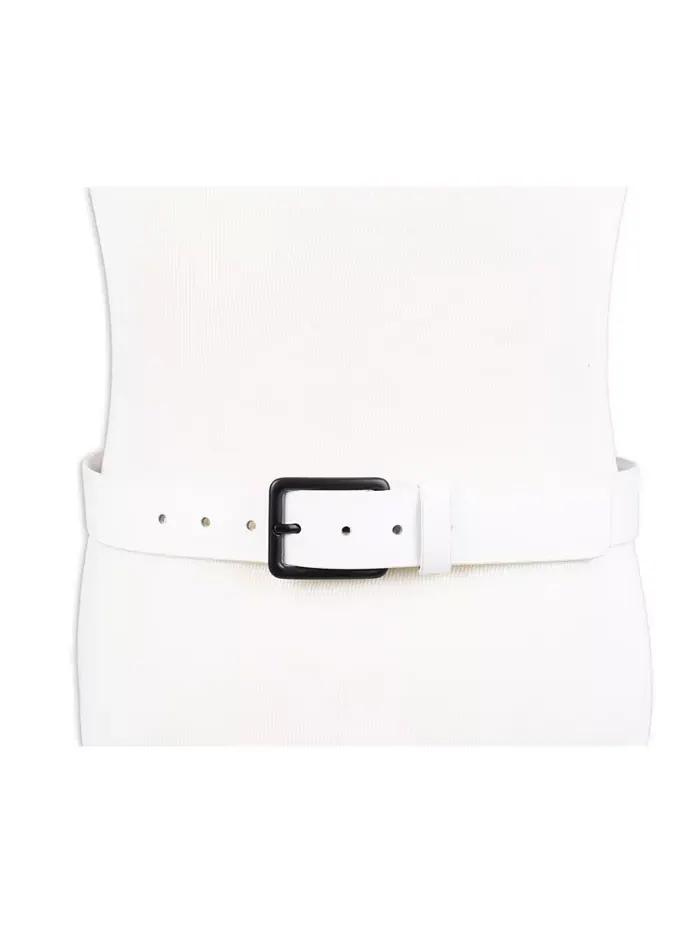 Мужской повседневный кожаный ремень Bridle Calvin Klein — изображение 5 из 6, белый