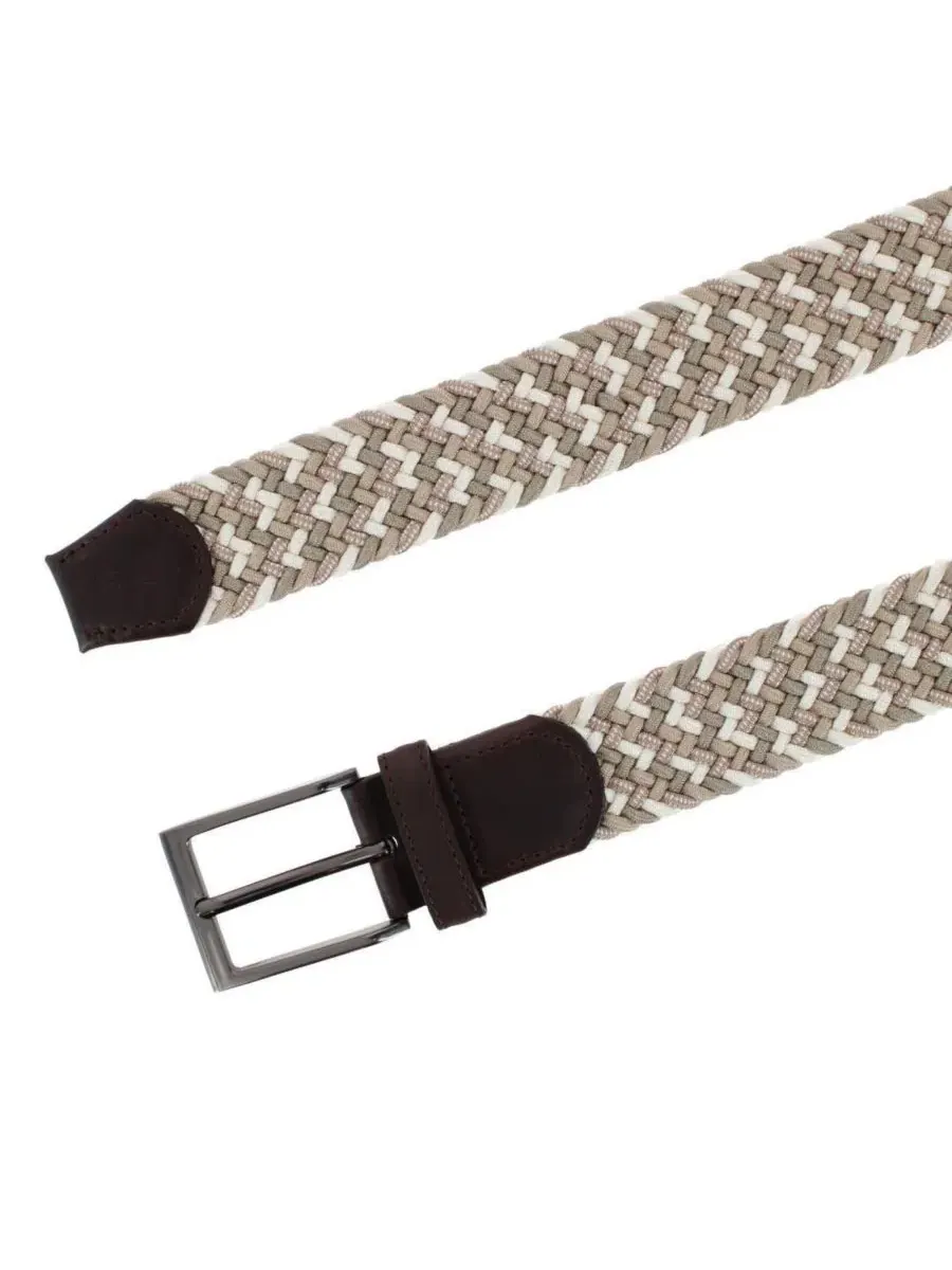 Мужской плетеный пояс для гольфа Edward European Weave Trafalgar — изображение 2 из 3, хаки