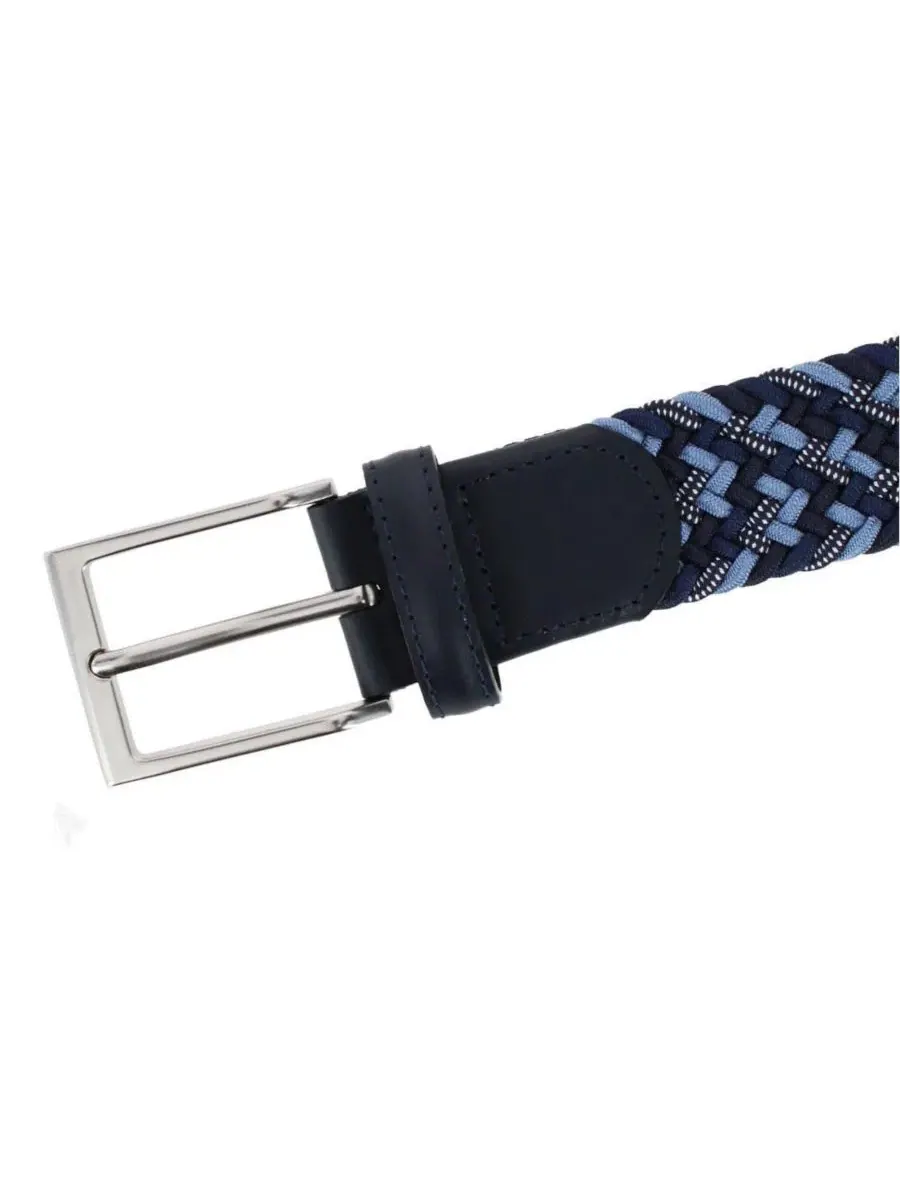 Мужской плетеный пояс для гольфа Edward European Weave Trafalgar — изображение 2 из 3, синий