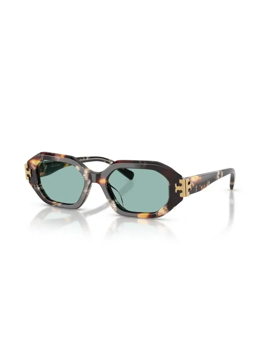 Женские солнцезащитные очки с геометрическим рисунком, TY7234U Tory Burch — изображение 1 из 6, коричневый