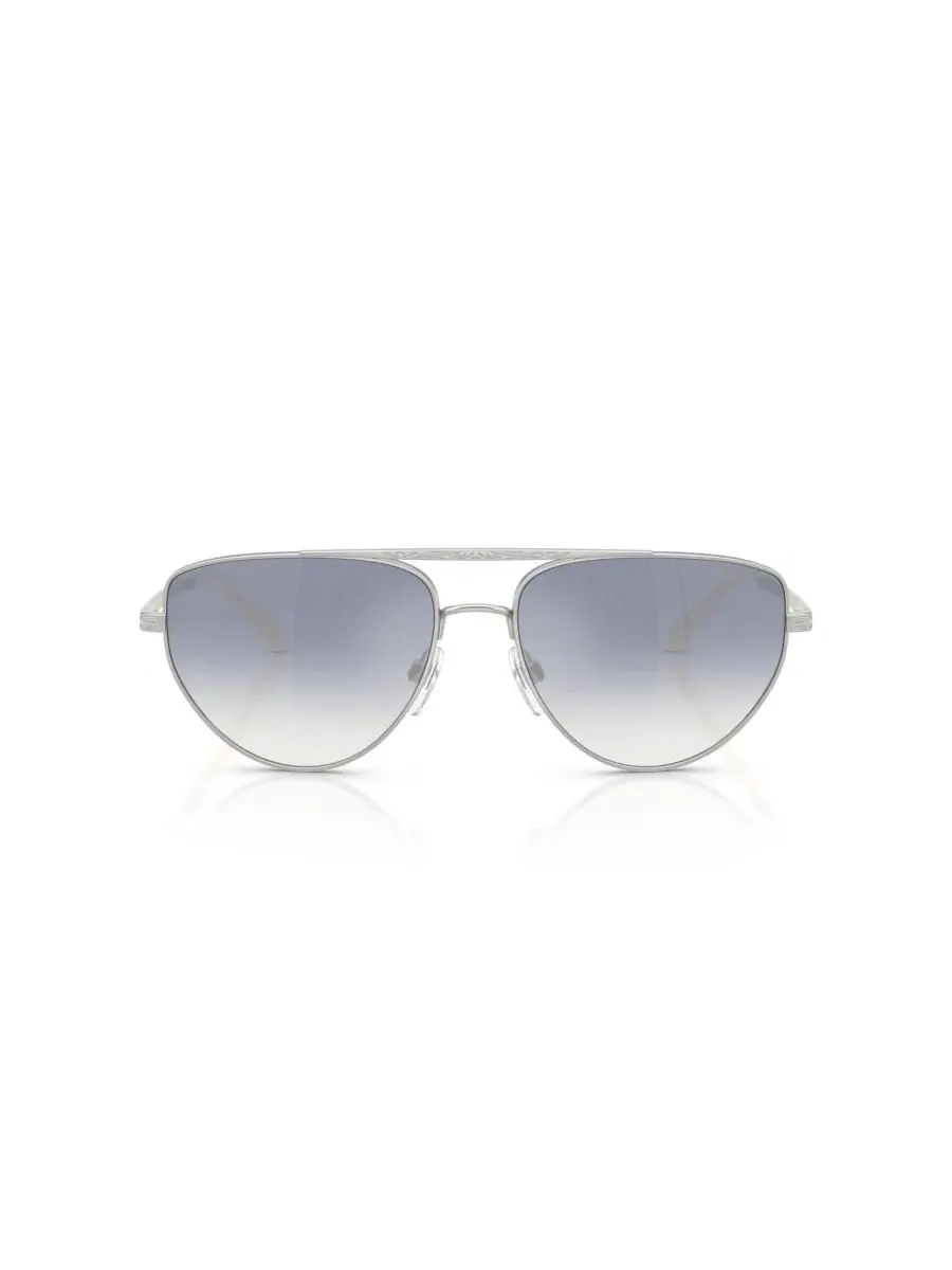 Солнцезащитные очки с зеркальными линзами, модель RL7090 Ralph Lauren — изображение 2 из 9, серебристый