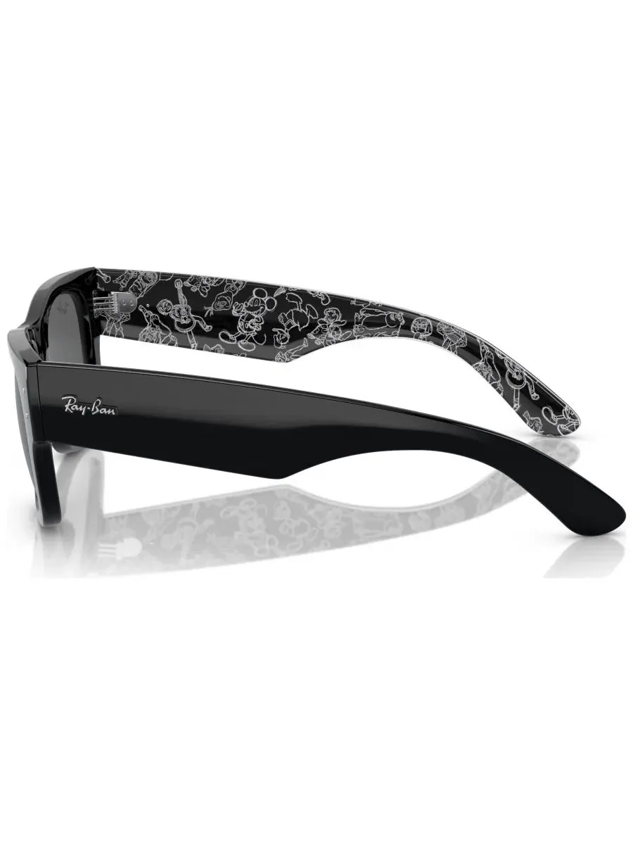 Солнцезащитные очки с квадратной оправой, модель Mega Wayfarer Disney 100th Anniversary Ray-Ban — изображение 5 из 7, черный