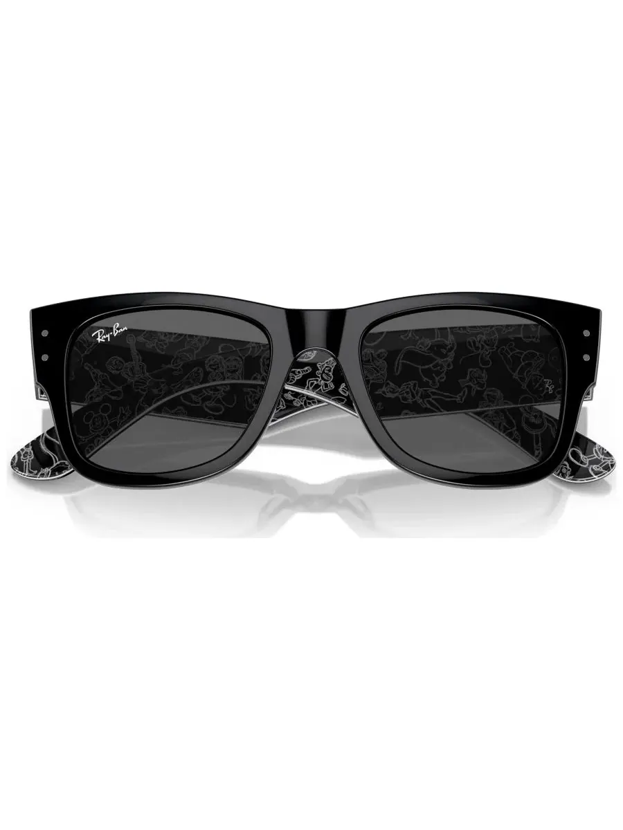Солнцезащитные очки с квадратной оправой, модель Mega Wayfarer Disney 100th Anniversary Ray-Ban — изображение 6 из 7, черный