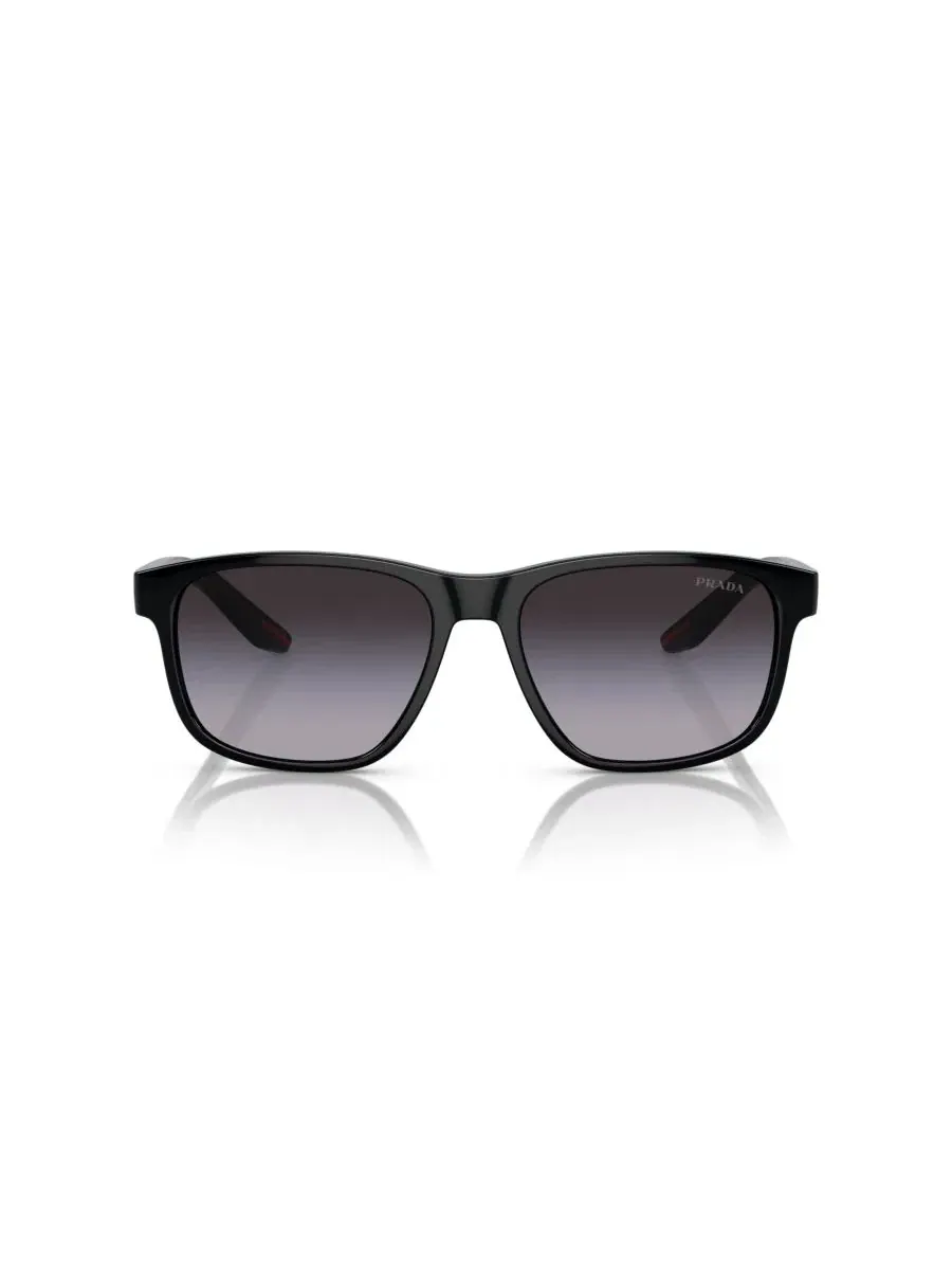 Мужские солнцезащитные очки прямоугольной формы Prada Linea Rossa, PS 06YS Persol — изображение 2 из 6, черный