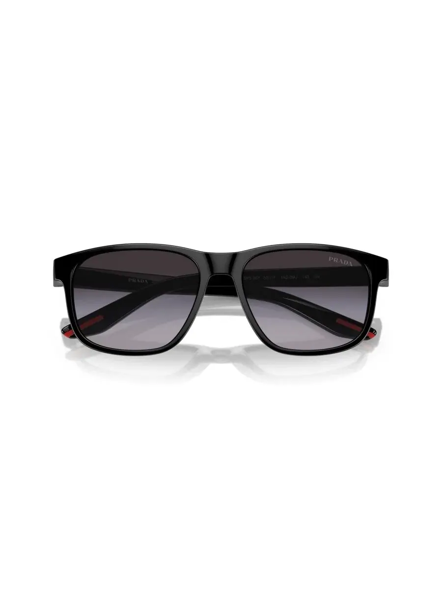 Мужские солнцезащитные очки прямоугольной формы Prada Linea Rossa, PS 06YS Persol — изображение 5 из 6, черный