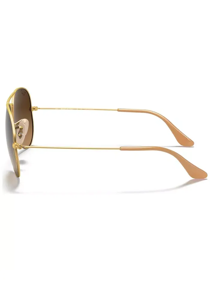 Унисекс поляризованные солнцезащитные очки, RB3025 AVIATOR CLASSIC Ray-Ban — изображение 3 из 8, коричневый