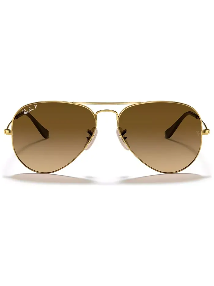 Унисекс поляризованные солнцезащитные очки, RB3025 AVIATOR CLASSIC Ray-Ban — изображение 2 из 8, коричневый