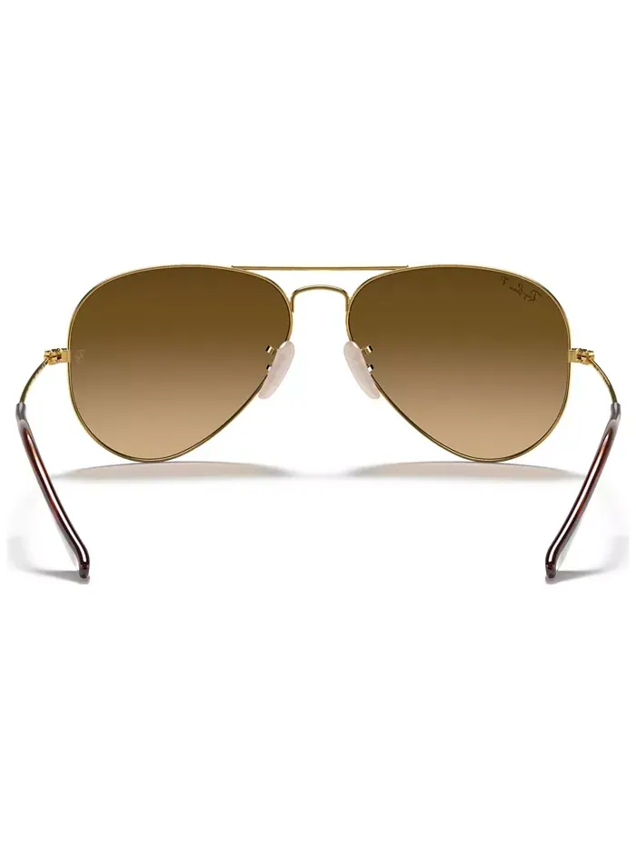Унисекс поляризованные солнцезащитные очки, RB3025 AVIATOR CLASSIC Ray-Ban — изображение 5 из 8, коричневый