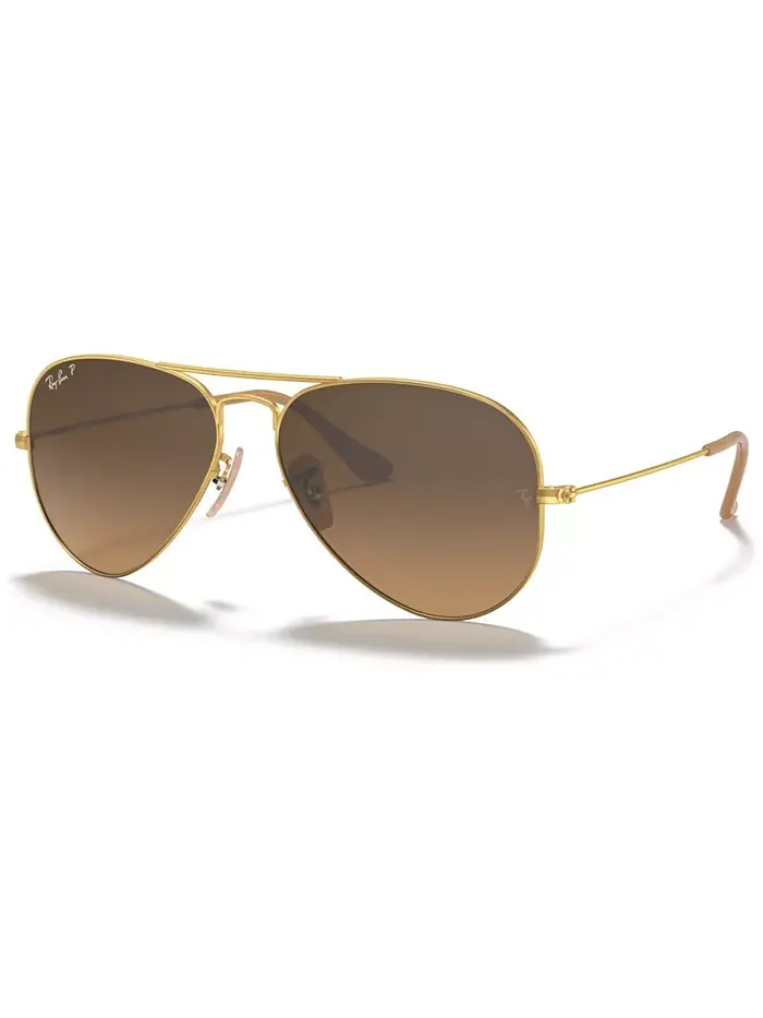 Унисекс поляризованные авиаторы Classic Sunglasses, RB3025 Ray-Ban — изображение 1 из 8, золото