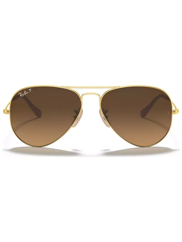 Унисекс поляризованные авиаторы Classic Sunglasses, RB3025 Ray-Ban — изображение 2 из 8, золото