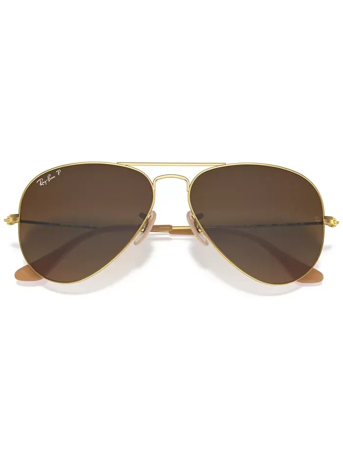 Унисекс поляризованные авиаторы Classic Sunglasses, RB3025 Ray-Ban — изображение 6 из 8, золото