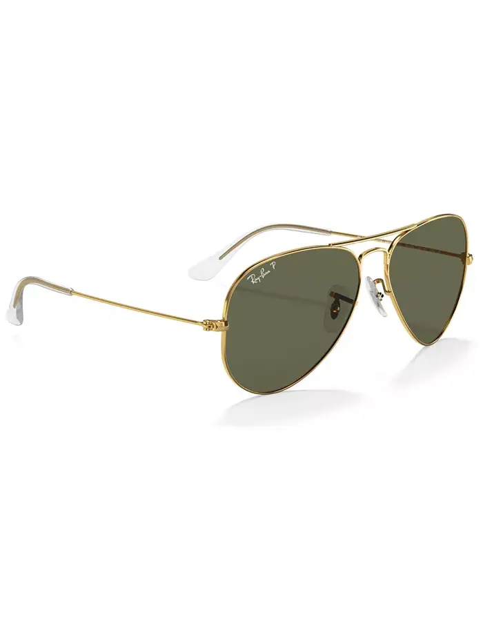 Унисекс поляризованные солнцезащитные очки, RB3025 AVIATOR CLASSIC Ray-Ban — изображение 4 из 7, зеленый