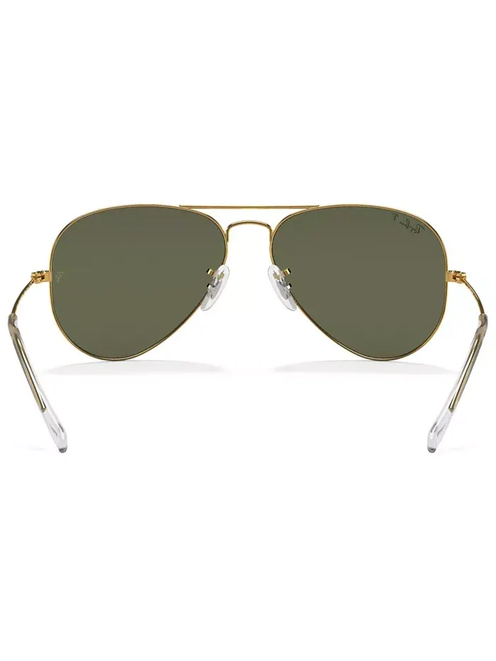 Унисекс поляризованные солнцезащитные очки, RB3025 AVIATOR CLASSIC Ray-Ban — изображение 5 из 7, зеленый