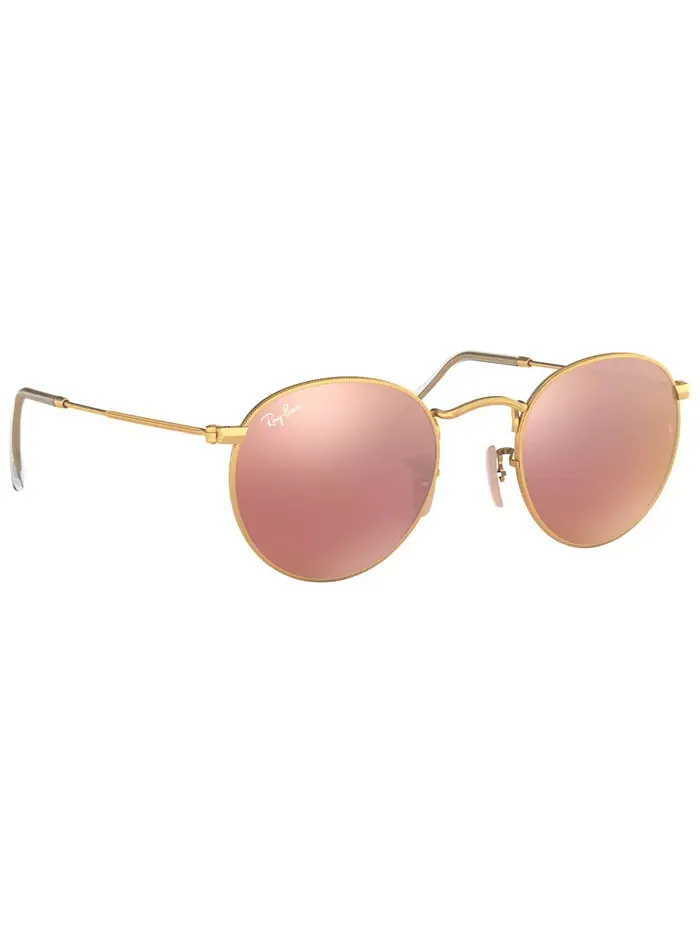 Солнцезащитные очки, RB3447 ROUND FLASH LENSES Ray-Ban — изображение 2 из 7, розовый
