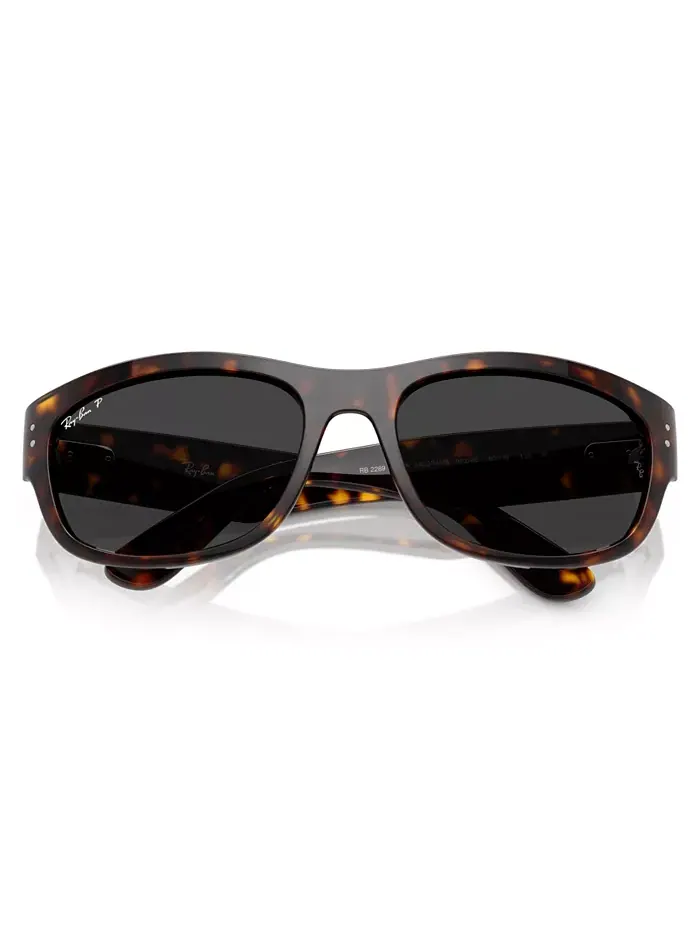 Унисекс поляризованные солнцезащитные очки Mega Balorama, RB2289 Ray-Ban — изображение 5 из 6, коричневый
