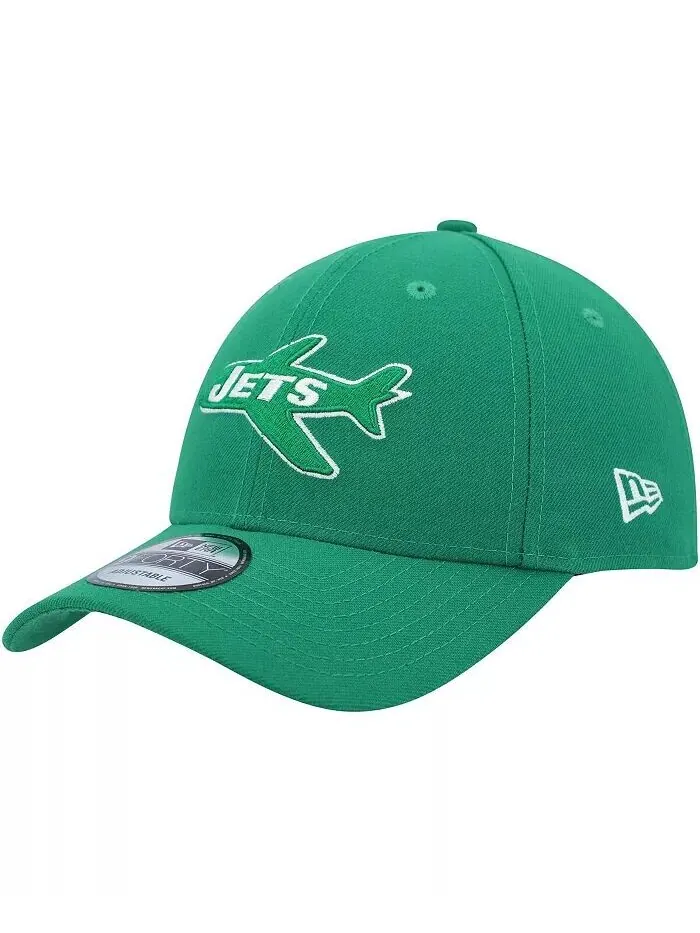 Мужская регулируемая кепка Kelly Green New York Jets Plane The League 9FORTY New Era — изображение 1 из 1, зеленый