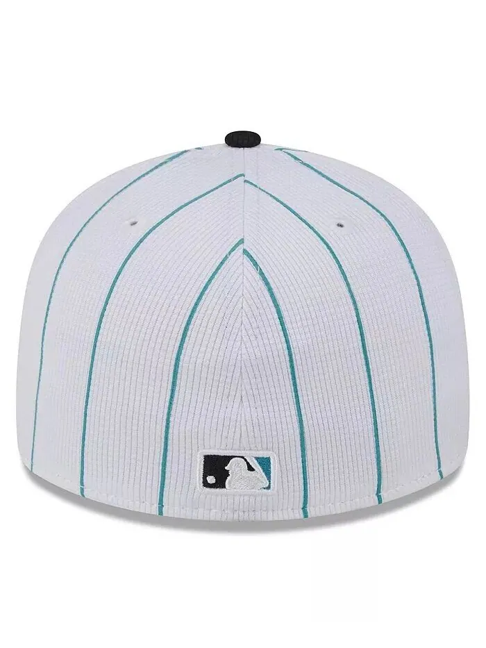 Мужская белая бейсболка Miami Marlins 2024 Batting Practice Low Profile 59FIFTY Fitted New Era — изображение 3 из 4
