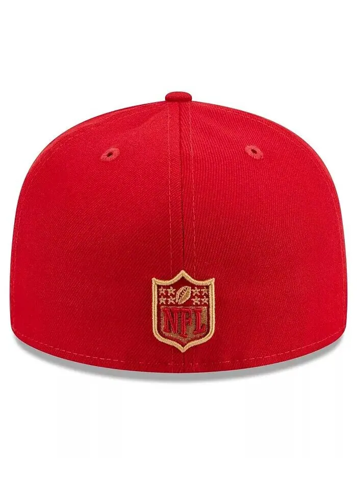 Мужская алая бейсболка San Francisco 49ers Main Patch 59FIFTY Fitted Hat New Era — изображение 4 из 4