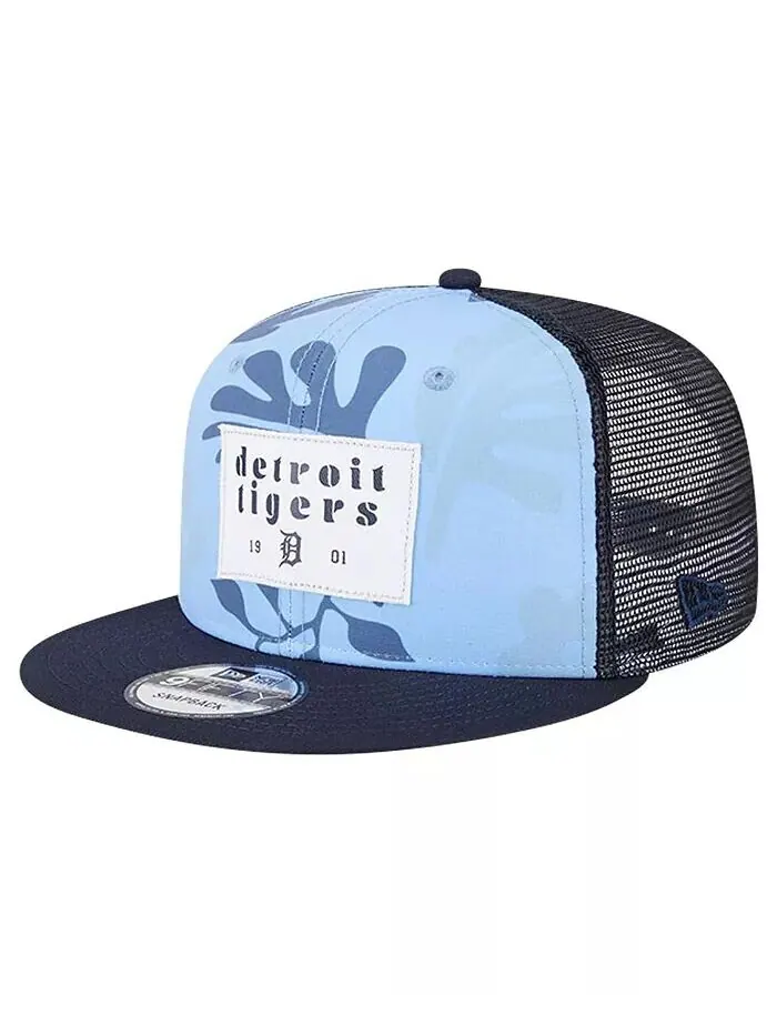 Мужская темно-синяя кепка-бикини Detroit Tigers Trucker 9FIFTY Snapback New Era