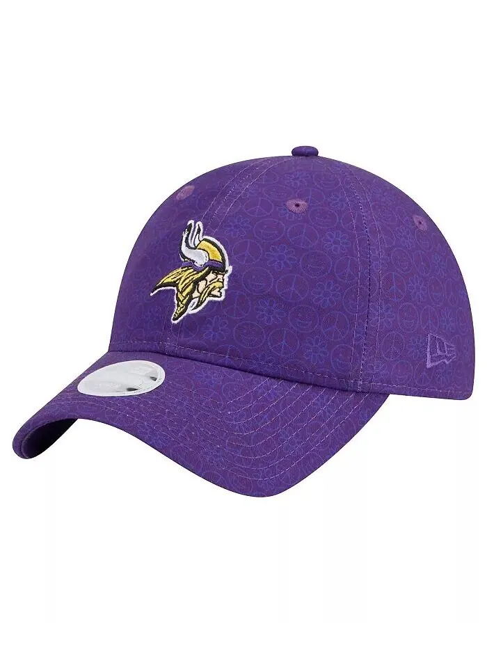 Женская фиолетовая регулируемая кепка Minnesota Vikings Smiley 9TWENTY New Era — изображение 1 из 4, фиолетовый