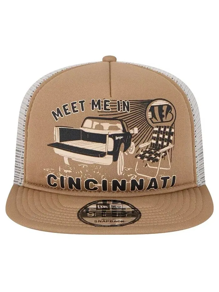 Мужская кепка Snapback Cincinnati Bengals Meet Me 9FIFTY цвета загара New Era — изображение 4 из 4