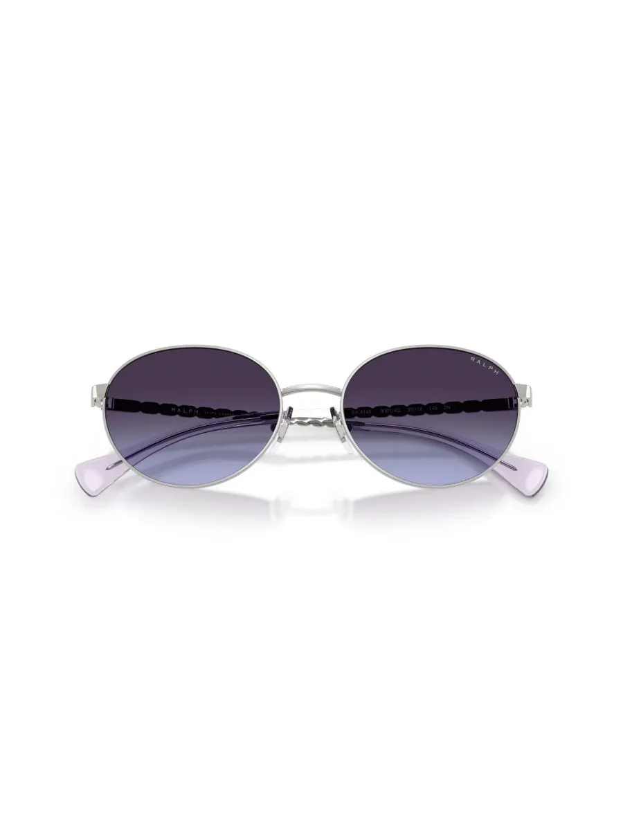Женские овальные солнцезащитные очки, RA4148 Ralph by Ralph Lauren — изображение 5 из 6, серебристый