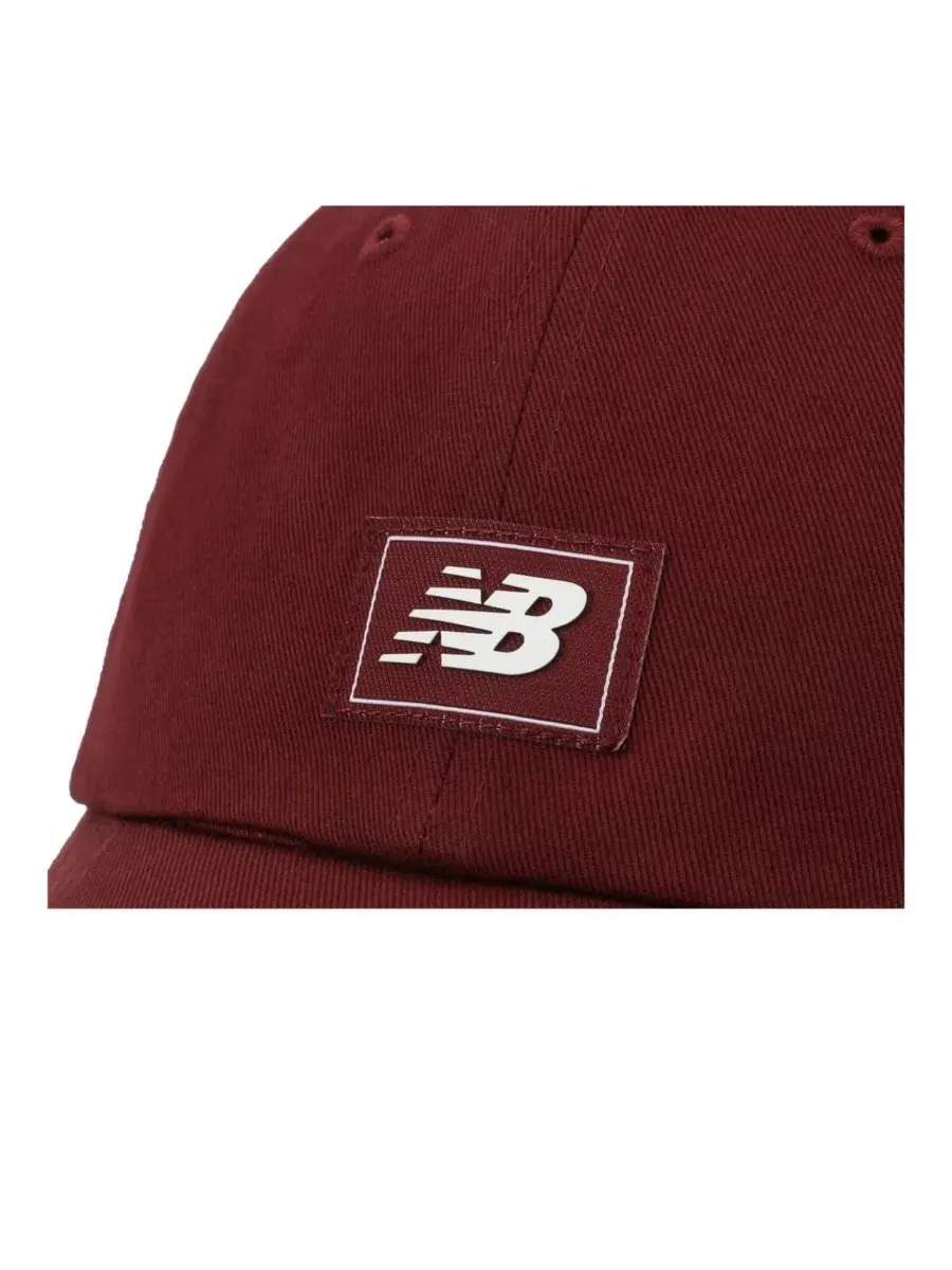 Мужская шестипанельная кепка Flying NB Logo для взрослых New Balance — изображение 3 из 3, бордовый