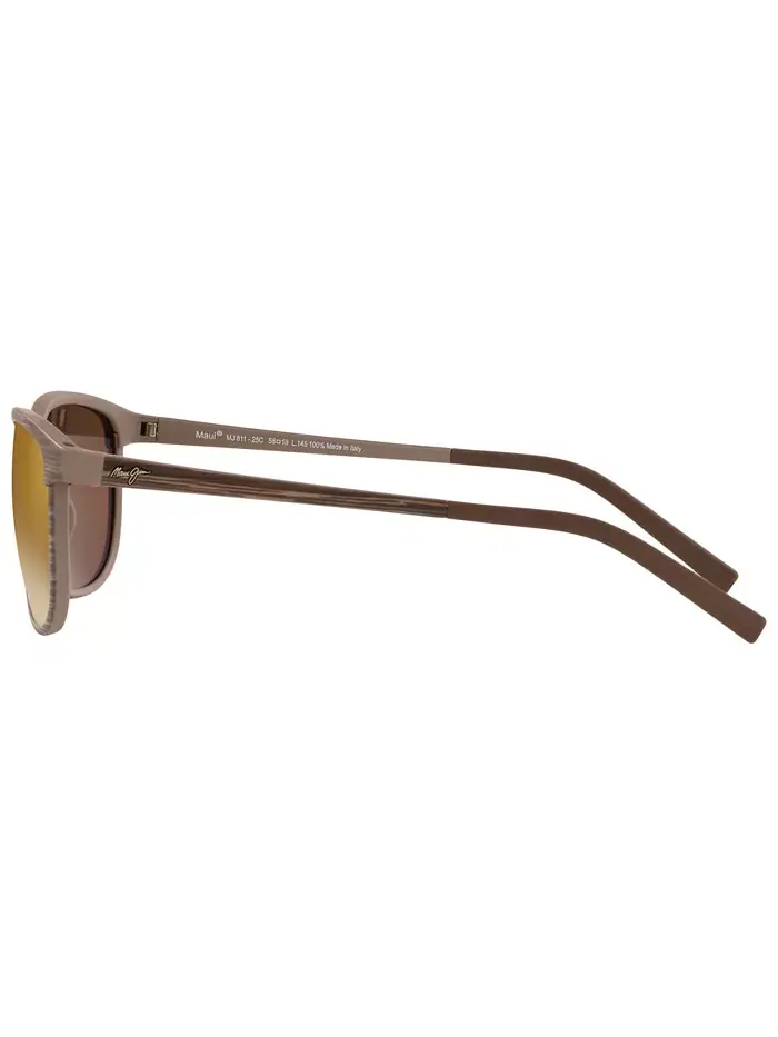 Унисекс поляризованные солнцезащитные очки Dragon's Teeth, MJ000608 Maui Jim — изображение 6 из 6, коричневый