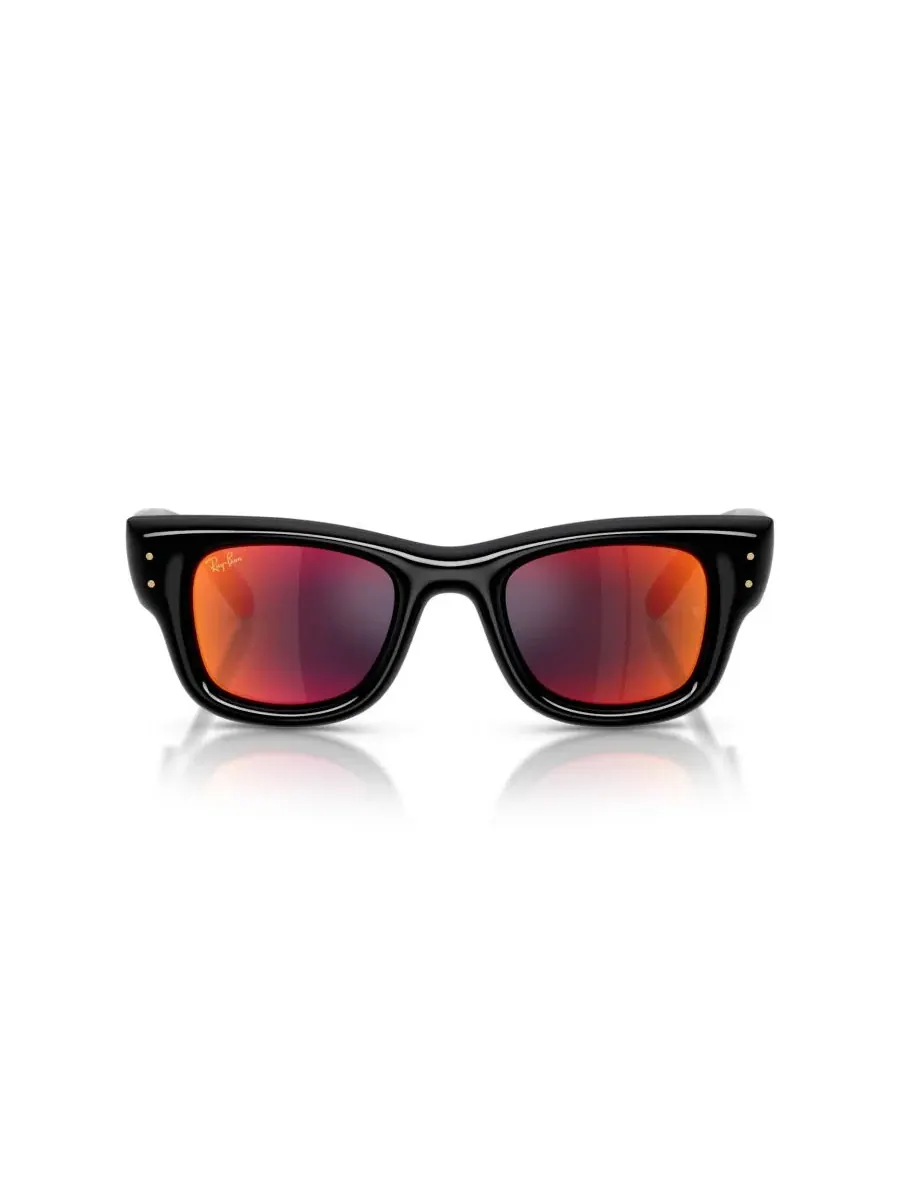 Солнцезащитные очки квадратные из нейлона Wayfarer Puffer Ray-Ban — изображение 2 из 6, черный