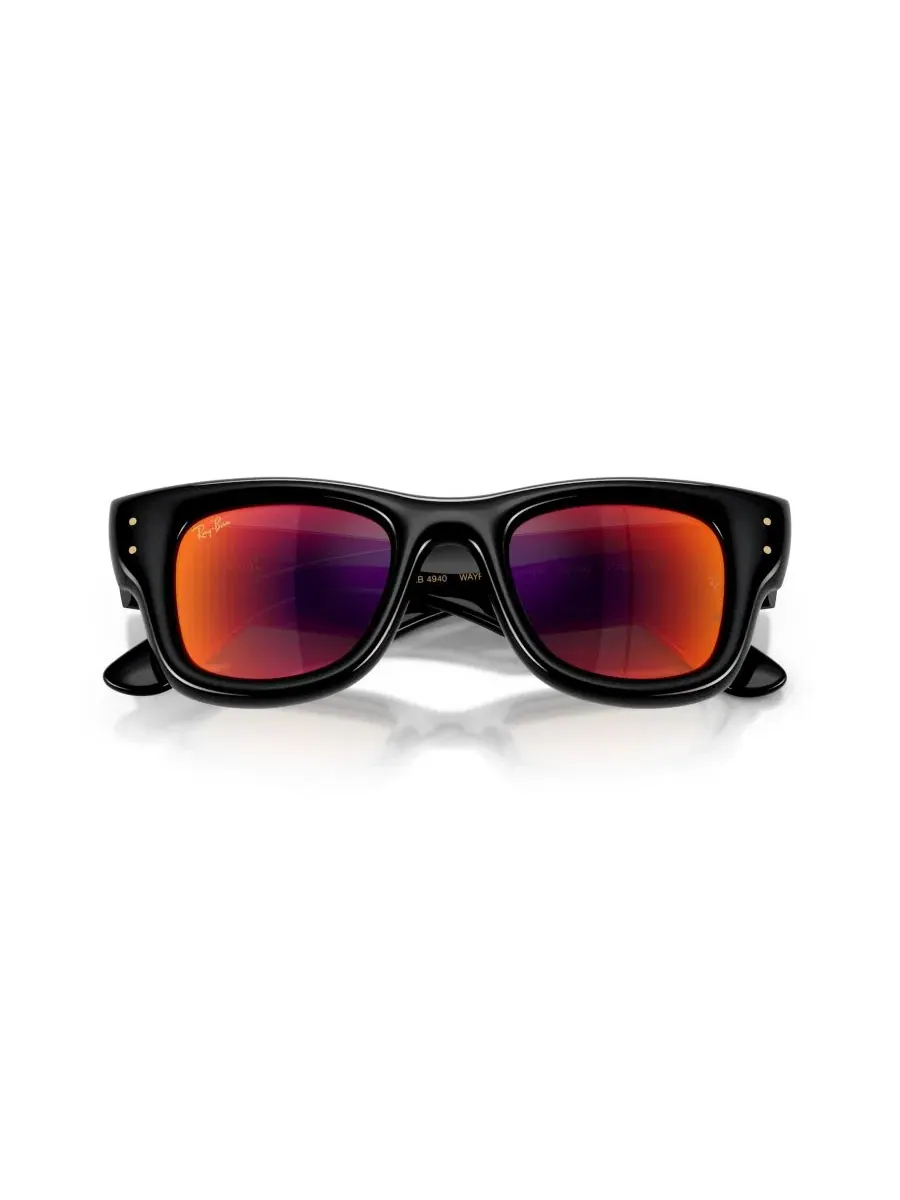 Солнцезащитные очки квадратные из нейлона Wayfarer Puffer Ray-Ban — изображение 5 из 6, черный