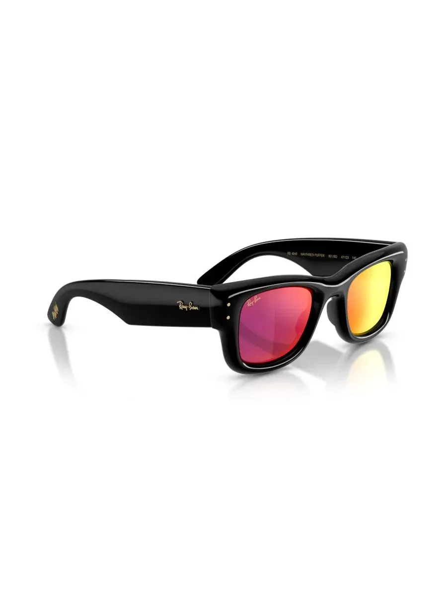 Солнцезащитные очки квадратные из нейлона Wayfarer Puffer Ray-Ban — изображение 6 из 6, черный
