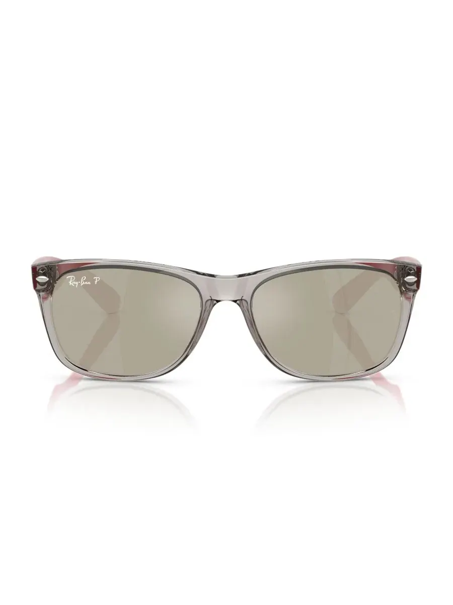 Солнцезащитные очки унисекс с поляризацией, модель New Wayfarer RB2132 Ray-Ban — изображение 2 из 6, прозрачный серый