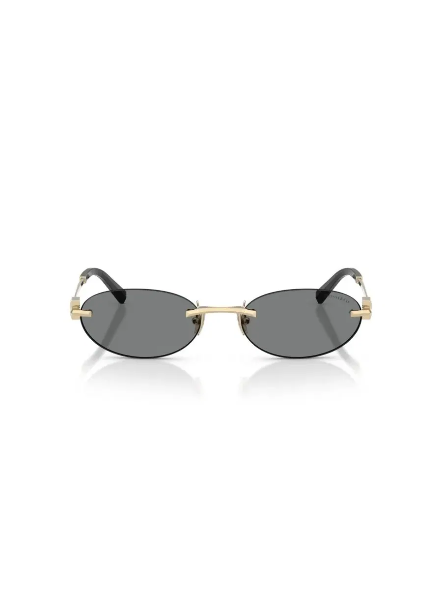 Солнцезащитные очки овальной формы унисекс, TF3119D Tiffany & Co. — изображение 2 из 6, бледный золотистый