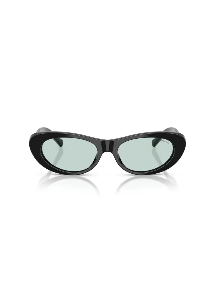 Солнцезащитные очки с овальной оправой Tiffany & Co. — изображение 2 из 5, черный
