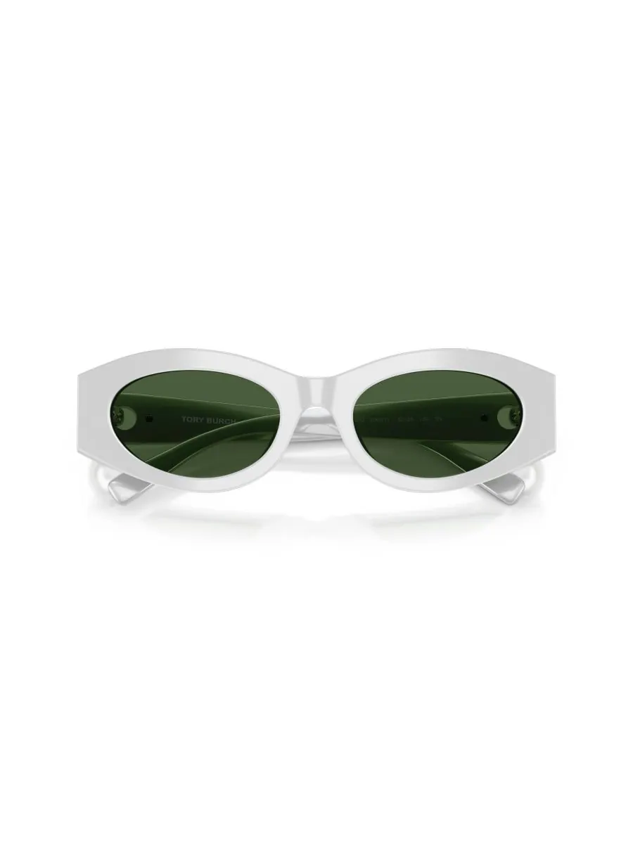 Женские овальные солнцезащитные очки, TY7222U Tory Burch — изображение 5 из 5, металлик серебристый