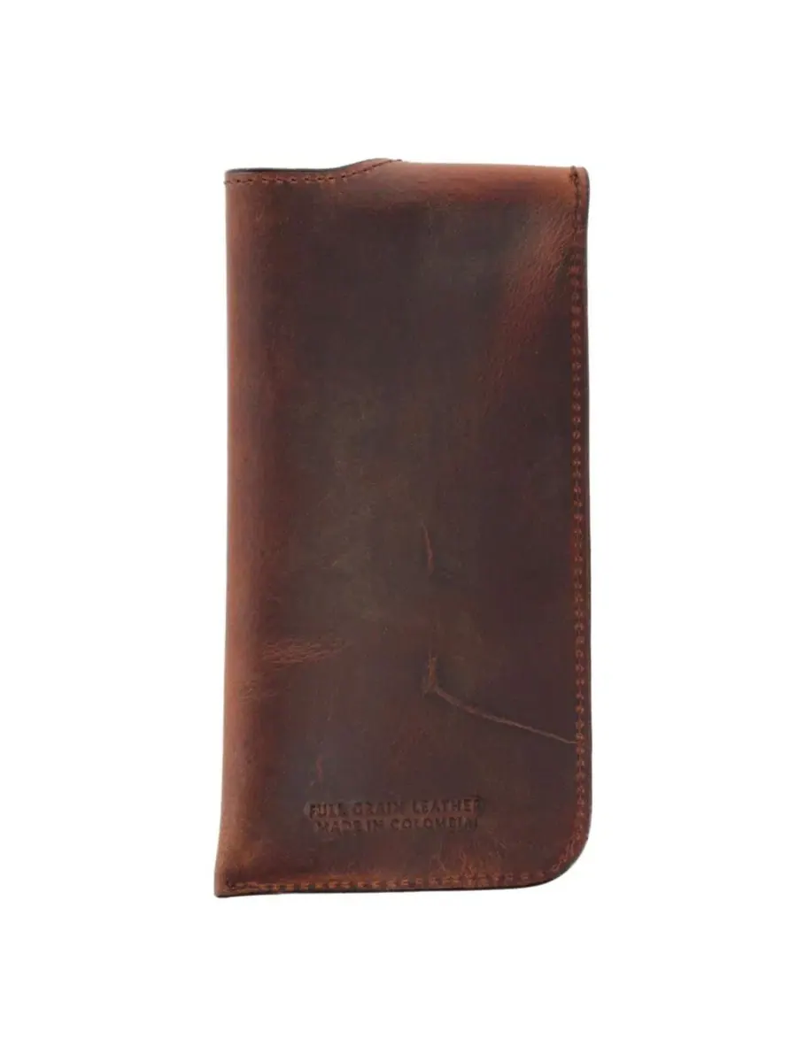 Кожаный футляр для очков Doyle Crazy Horse Leather Snap Closure, Trafalgar — изображение 2 из 5, бежевый